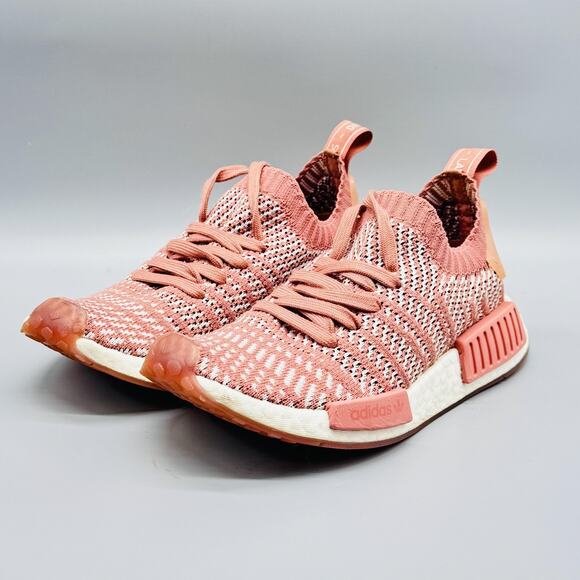 Adidas Shoes Womens 5.5 Pink White NMD R1 PK Primeknit Boost Running Sneakers - Picture 4 of 11